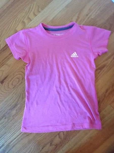 Adidas Pink Running / Tennis Ulitmate Tee  -Girls Size S 7/ 8 -EUC - Picture 1 of 2