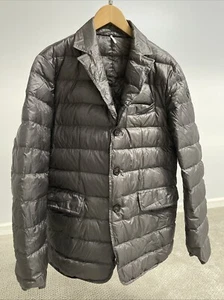 Moncler Longue Saison Down Jacket Size 3 US Medium. Metallic Gray Color - Picture 1 of 12