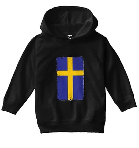 Distressed Sweden Flag - Swedish Country Pride Proud Toddler/Youth Hoodie - Picture 1 of 12