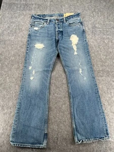 Hollister Boomer Original Bootcut Jeans Mens 31x30 Medium Distressed Wash - Picture 1 of 14