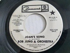 BOB JUNG - Joan's Song / Ruby Yacht RARE 1969 BIG BAND JAZZ FUNK Promo 7" - Imagen 1 de 2