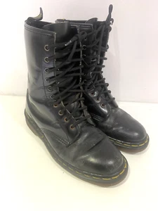Stivali vintage ENGLAND Dr. Martens DM’s in pelle nera 4,5 UK 5,5 US 37,5 EU BG91 - Foto 1 di 9
