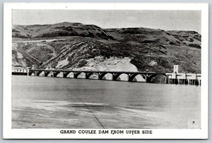 Postcard Washington Grand Coulee Dam from Upper Side WA Miniature 3" x 4.5" - Picture 1 of 2