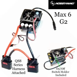 RCP-RTR Hobbywing EZRUN Max 6 G2 ESC 3-8s 200 amperios HV BEC QS8 Series conectado - Imagen 1 de 24
