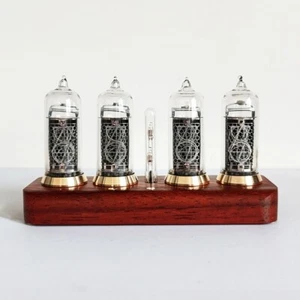 Former Soviet Union IN14 4-Digit Nixie Tube Clock Digital Desktop Clock +Control - Picture 1 of 1