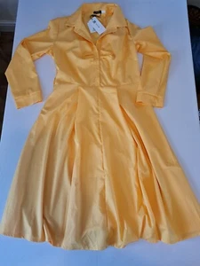 Ladies Dress Acevog Size Xl Yellow N.o 458 - Picture 1 of 9