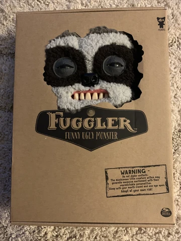 Spin Master FUGGLER Funny Ugly Monster Gray Sickening Sloth 12” Rare Large NIB Cover