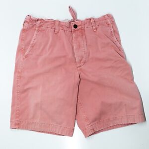 Y2K Abercrombie & Fitch Mens Size 36 Pink Button Fly Thick Shorts Drawstring