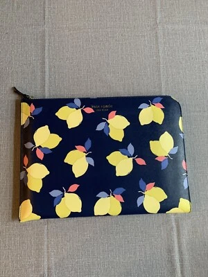 Kate Spade New York 15" Laptop Case, Cameron Lemon Zest, L-zip Navy new with tag - Image 1 of 4