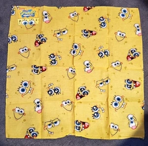 BIOWORLD NICKELODEON SPONGEBOB SQUAREPANTS FACES BANDANNA SCARF 21"X21" BANDANA - Picture 1 of 4