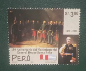 Peru 2001 The 150th Anniversary of the Birth of Roque Saenz Pena, Argentinean Ge - Picture 1 of 1
