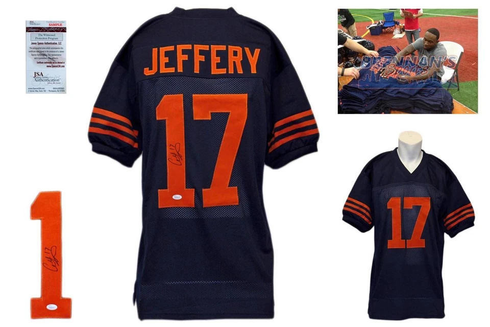 Camiseta Alshon Jeffery autografada ASSINADA - JSA testemunhou autêntica com foto - TB - Imagem 1 de 1