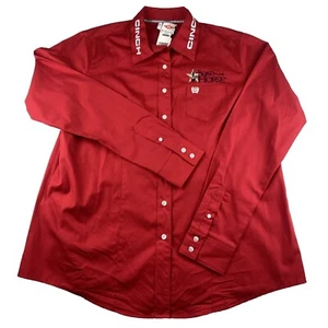 Cinch® Ladies Red 2XL Button-Down Embroidered Cotton Cowgirl Western NWT - Imagen 1 de 12