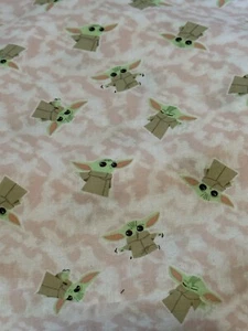 Mandalorian Child Grogu Tie dye fabric Pink 10 Yards - Picture 1 of 4
