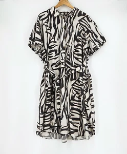 AVA & VIV Womens Linen Blend Shirt Dress Plus Size 4X Belted Button Lagenlook - Picture 1 of 9