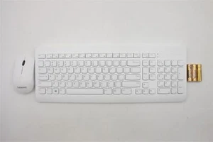 Lenovo IdeaCentre A340-22AST A340-24ICK Wireless Keyboard Mouse US White 01AH696 - Picture 1 of 4