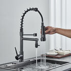 Kitchen Sink Faucet Commercial Pull Down Spray Swivel Mixer Tap Deck Mounted
