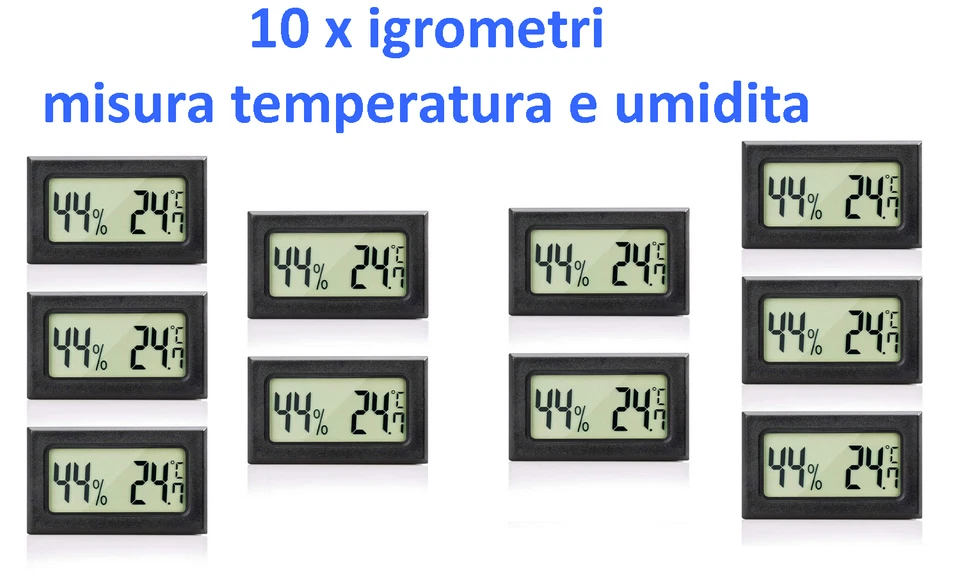 Termometro Igrometro Digitale per Monitoraggio Temperatura Interna e Umidità - Immagine 1 di 4