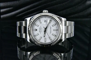 Rolex Datejust II 41mm Stainless steel White Stick Dial 116334 - Picture 1 of 4