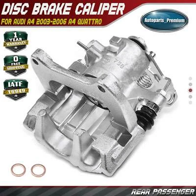 Pinza de freno trasera derecha con soporte y pistón metálico para Audi A4 2003-2006 Quattro Foto 1 de 4