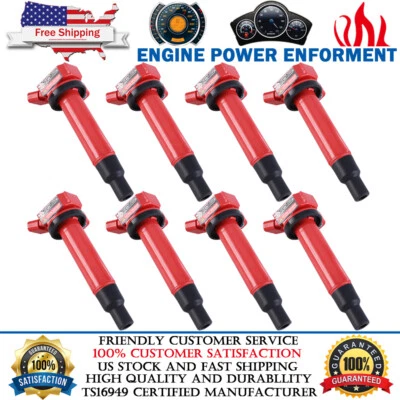 8X Ignition Coils For Toyota Tundra 2001-2009 4.7L GS430 LS430 90919-02230 UF230 - Image 1 of 4