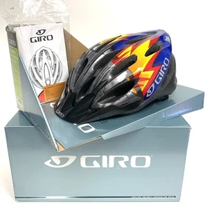 NEW! GIRO Flume Youth Cycling Helmet: Blue Afterburner Flames *Hard To Find* - Picture 1 of 8