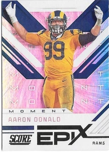 2019 Score Football AARON DONALD EPIX Moment-LOS ANGELES RAMS- #EM-6 - Picture 1 of 1