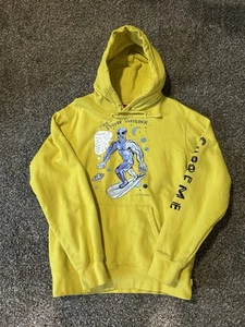 Supreme Daniel Johnston Silver Surfer Hoodie - Yellow Medium - Picture 1 of 7