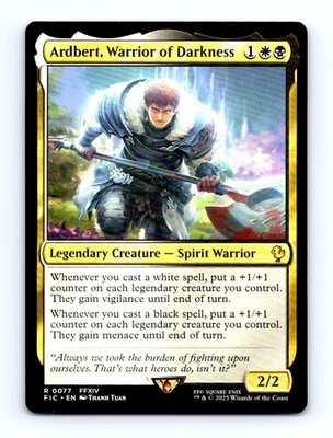 #77 2025 Final Fantasy Commander ~ Ardbert, Warrior of Darkness Rare - Image 1 of 2