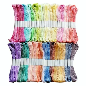 Traditional Embroidery Cotton Thread For Friendship Bracelet Crafts 50 Pcs - Picture 1 of 7