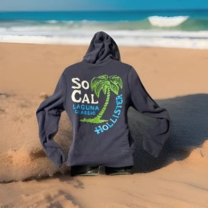 Hollister Hoodie Herren So Cal Laguna Classic Large Y2K Navy Frontreißverschluss - Bild 1 von 7