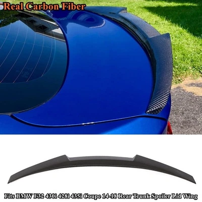 Se adapta a BMW F32 430i 428i 435i cupé 14-18 alerón trasero de carbono real alerón tapa ala Foto 1 de 4