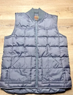 Chaleco acolchado acolchado Roper para hombre mediano GRIS cremallera completa vaquero occidental rodeo Foto 1 de 4