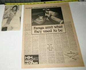 Alice Cooper Original Vintage 2 Stück Lot Zeitungsausschnitt 1974 Solo Horror Glam - Bild 1 von 2