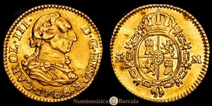 Carlos III. 1/2 Shield. (1.72 grams.). Madrid. 1788. M. CAL-1286. single year d - Picture 1 of 3