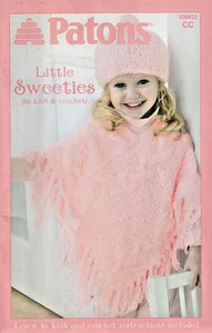 Little Sweeties - KNIT & CROCHET PATTERN - Ponch Hat Sweatshirt Blanket Bunny - Picture 1 of 4