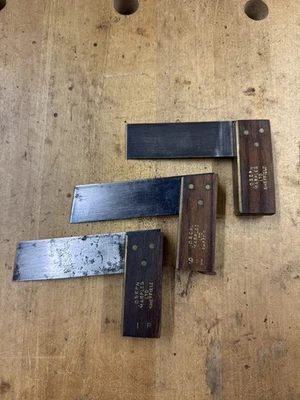 Vintage 3x Joseph Marples Miniature Dovetail Squares - Image 1 of 4