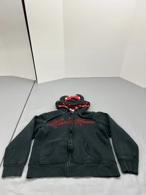 Disney Parks Minnie Mouse Sudadera con Capucha Niñas XL Cremallera Rojo Lazo Lunares Sudadera Foto 1 de 4
