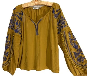 Solitär Top M Liebling Boho bestickt fließend Coastal Chic Cottagecore Hippie - Bild 1 von 11