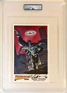 2008 Adventure Con Exclusive Mark Texeira Batman Signed 6x9 Photo Print PSA DNA - Picture 1 of 1