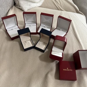 Lot Of 7 VINTAGE Mix BUCHERER-/-MIKIMOTO,-/-Other. Empty JEWELLERY BOX - Picture 1 of 3