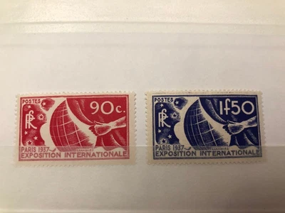 FRANCE:  NEUFS** N° 326 et 327 Expo 1937 LUXE - Photo 1/2