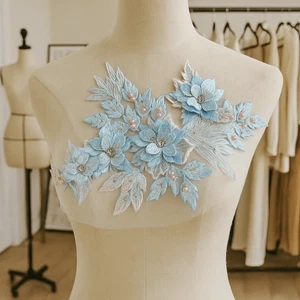 Elegant Sequin Embroidery Patch Flower Embroidered Patches Prom Dress - Picture 1 of 21