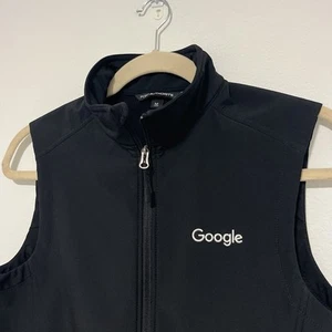 Google Employee Vest Full Zip Jacket Size Medium M Embroidered Black Tech - Picture 1 of 5