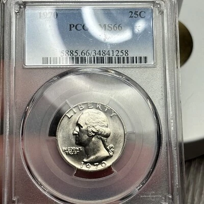 1970 Washington Quarter PCGS MS66 - Image 1 of 2