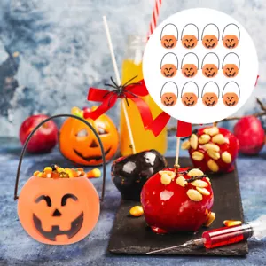 12PCS Mini Pumpkin Bucket Children Trick or Treat Pumpkin Candy Pail Holder - Picture 1 of 11