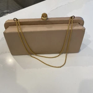 Vtg 1950s After Five Light Champagne Evening bag W/Coin Purse - Picture 1 of 13