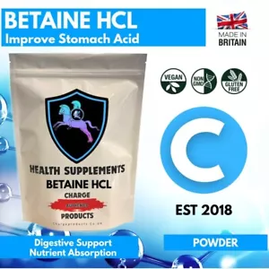 BETAINE HCL 250g Powder Digestion Digestive Stomach Acid Liver Detox Heart - Picture 1 of 7