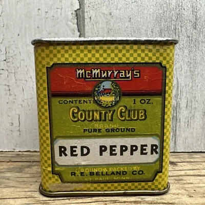 Vintage McMurrays Spice Tin - Red Pepper - St Paul Minnesota Advertising - Image 1 of 4