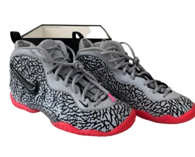 Zapatillas Nike Little Posite Pro GS Wolf Gris/Negro Hiper Rosa  Foto 1 de 4